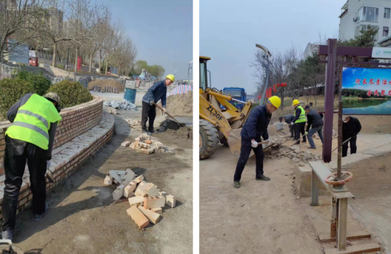 换新颜  惠民生——临汾襄汾县滨河公园基础设施改造提升工程正在加紧推进