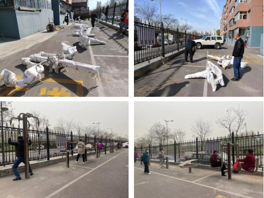 太原万柏林区和平街道：小区安装健身器材  居民乐享健康生活