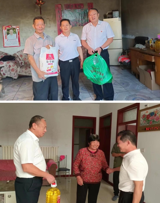 迎“双节”送关怀——临汾侯马市环卫路灯中心开展中秋、国庆慰问五保户活动