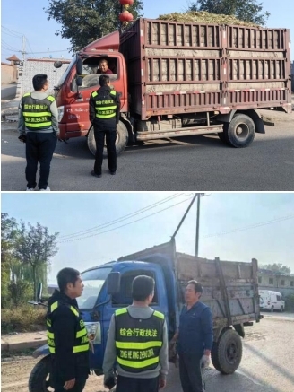 吕梁文水刘胡兰镇综合行政执法队：严查路面遗撒，提升道路环境