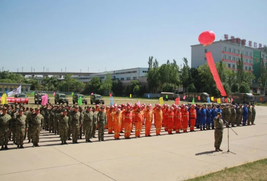 太原尖草坪区组织开展2024年基干民兵集中点验大会