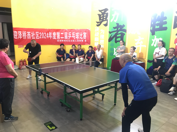 太原万柏林区下元街道迎泽桥西社区举办第二届乒乓球赛