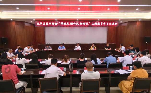 民革吕梁市委会召开“学规定、强作风、树形象”主题教育学习交流会