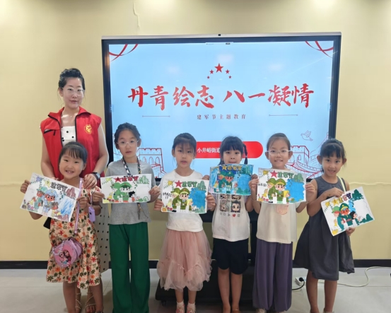 太原万柏林区小井峪街道：丹青绘志  八一凝情