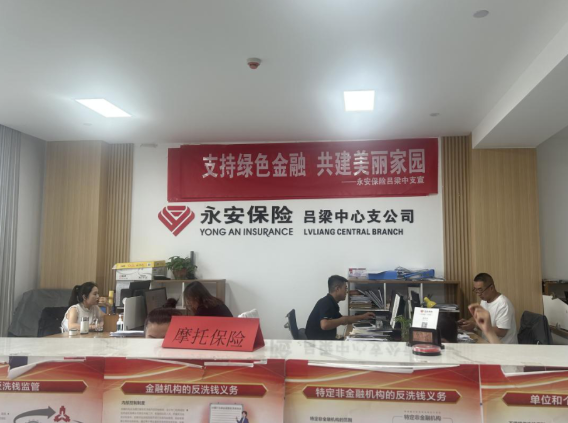 永安财产保险股份有限公司吕梁中心支公司开展绿色金融宣传月活动