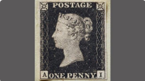 世界首枚邮票“黑便士”将拍卖 估价高达600万英镑
