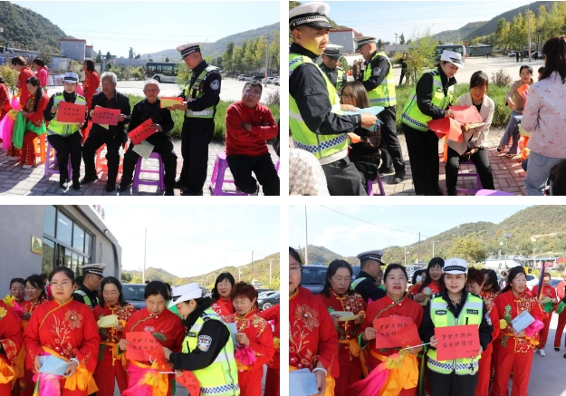 吕梁交口交警开展“守护夕阳红  安全伴您行”交通安全宣传活动