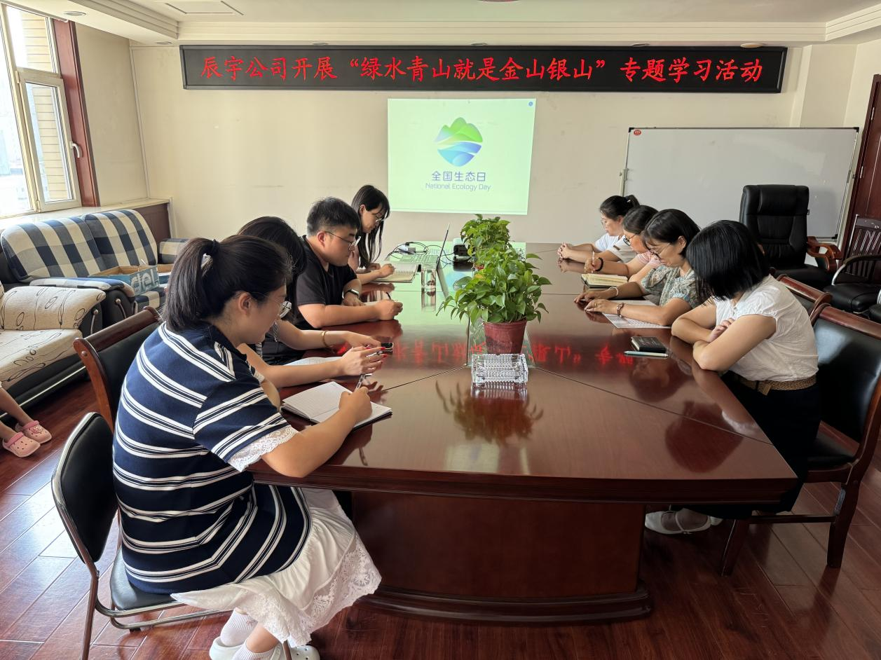 践行绿色理念  绘就发展底色——太原市政集团辰宇公司党支部开展专题学习活动